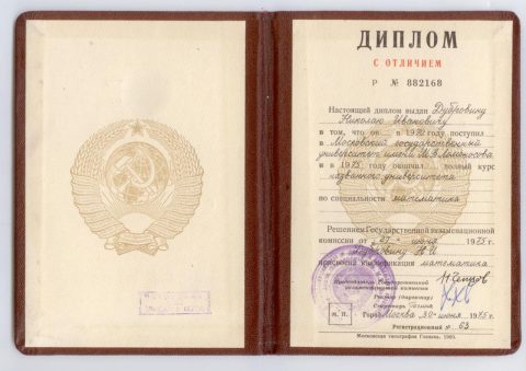 Документ преподавателя Дубровин Николай Иванович