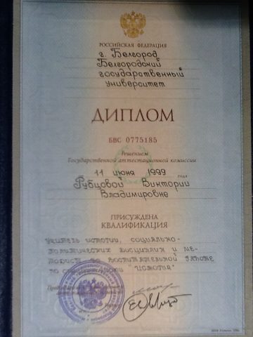 Документ преподавателя Херринг Виктория Владимировна