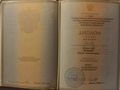 Документ преподавателя Палыга Виола Анатольевна