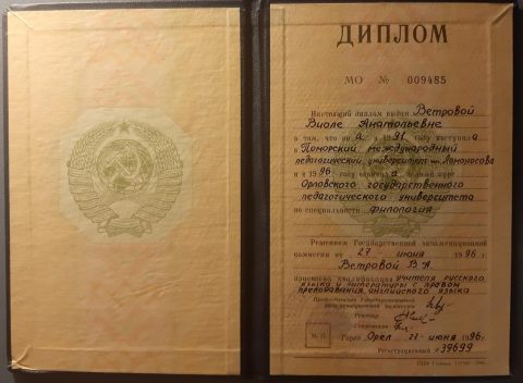 Документ преподавателя Палыга Виола Анатольевна