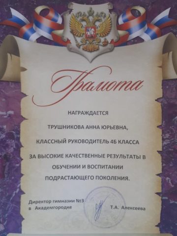 Документ преподавателя Трушникова Анна Юрьевна
