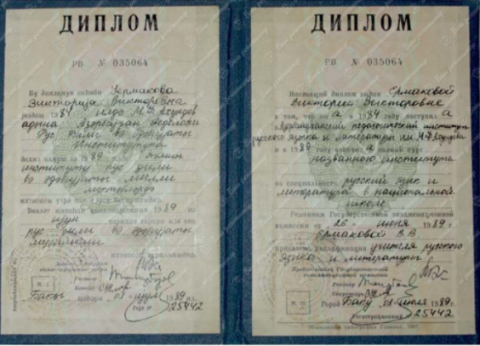 Документ преподавателя Антимирова Виктория Викторовна