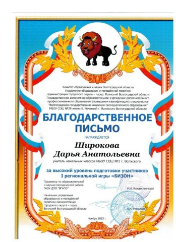 Документ преподавателя Широкова Дарья Анатольевна