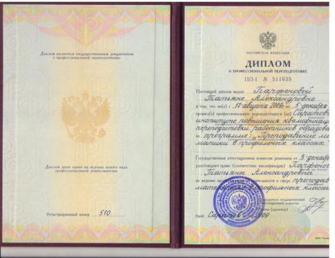 Документ преподавателя Парфенова Татьяна Александровна