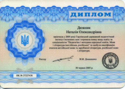 Документ преподавателя Дюжник Наталья Александровна