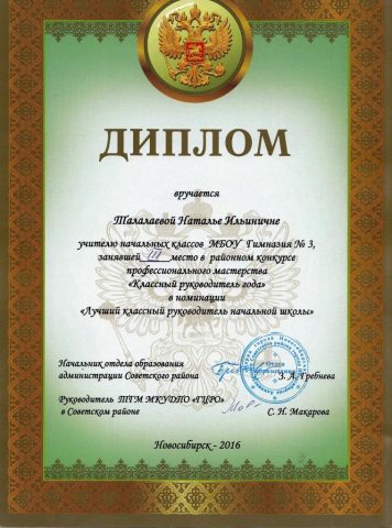 Документ преподавателя Талалаева Наталья Ильинична