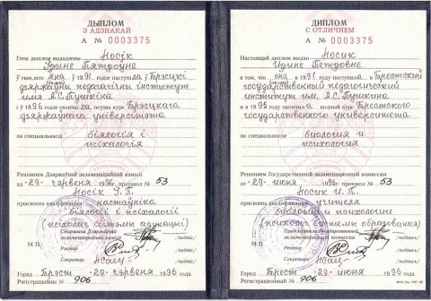 Документ преподавателя Носик Ирина Петровна