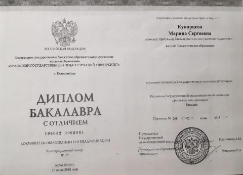 Документ преподавателя Кукарцева Марина Сергеевна