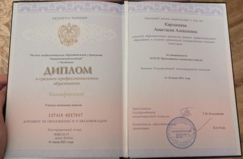 Документ преподавателя Карлышева Анастасия Алексеевна