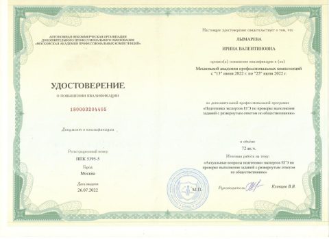 Документ преподавателя Лымарева Ирина