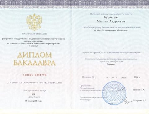 Документ преподавателя Буравцов Максим Андреевич