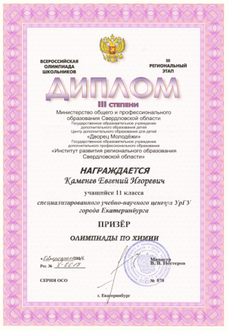 Документ преподавателя Каменев Евгений Игоревич