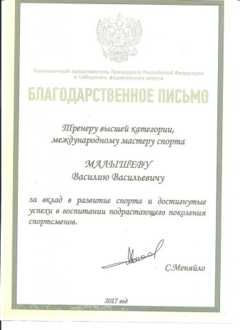 Документ преподавателя Малышев Василий Васильевич