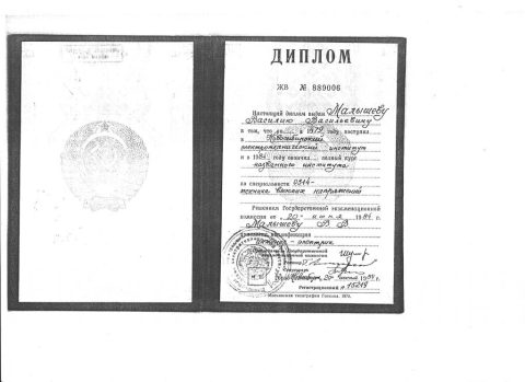 Документ преподавателя Малышев Василий Васильевич