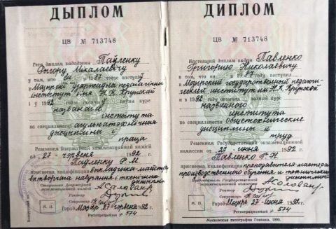 Документ преподавателя Павленко Григорий Николаевич