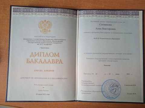 Документ преподавателя Ситникова Анна Викторовна