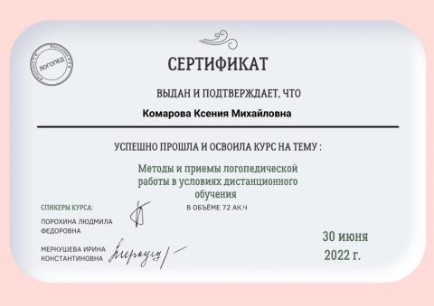 Документ преподавателя Комарова Ксения