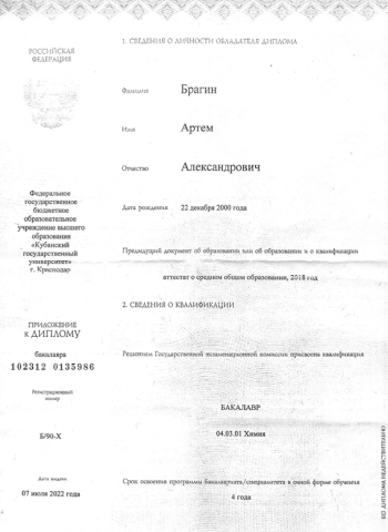 Документ преподавателя Брагин Артем Александрович