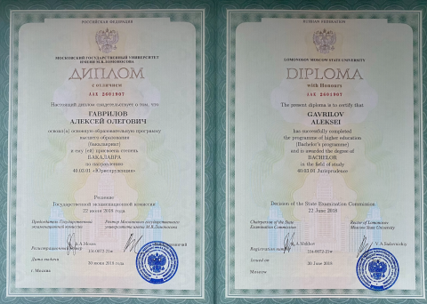 Документ преподавателя Гаврилов Алексей Олегович