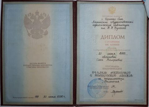 Документ преподавателя Ермолаева Ольга