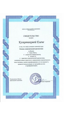 Документ преподавателя Кожевникова Елена Сергеевна
