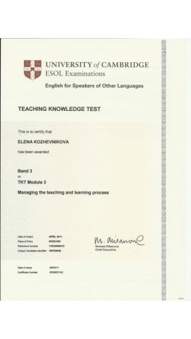 Документ преподавателя Кожевникова Елена Сергеевна