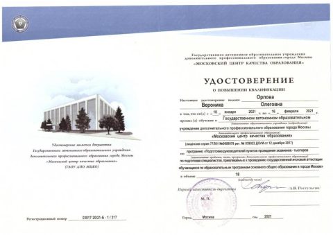 Документ преподавателя Орлова Вероника Олеговна