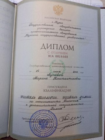 Документ преподавателя Лунева Марина
