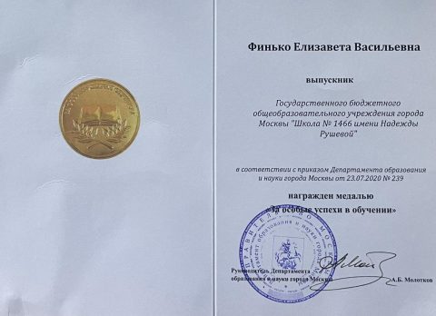 Документ преподавателя Финько Елизавета Васильевна