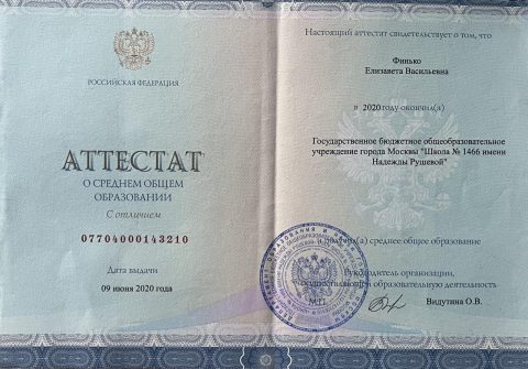 Документ преподавателя Финько Елизавета Васильевна