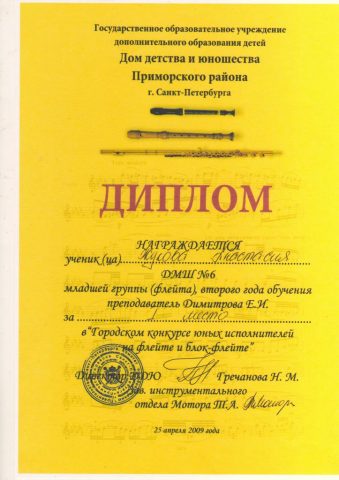 Документ преподавателя Димитрова Елена  Ивановна