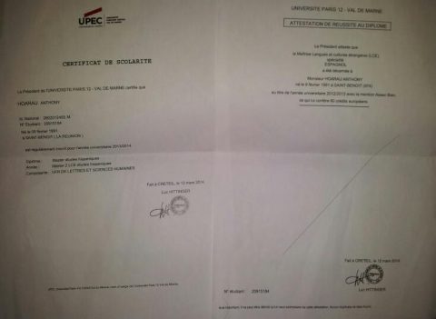 Документ преподавателя Anthony Hoarau