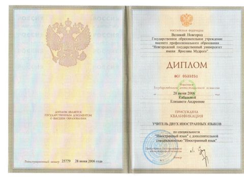 Документ преподавателя Крылова (Кабанова) Елизавета Андреевна