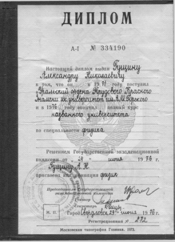 Документ преподавателя Гущин Александр Николаевич
