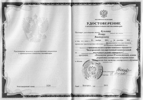 Документ преподавателя Кузьмин Петр Викторович