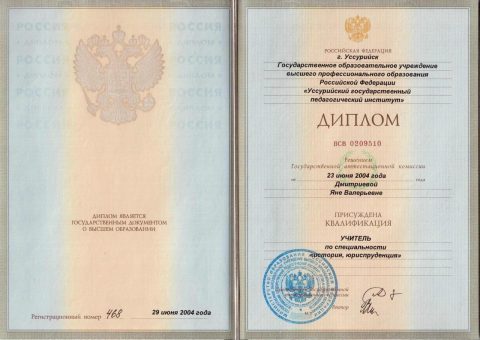 Документ преподавателя Коряшкина Яна Валерьевна