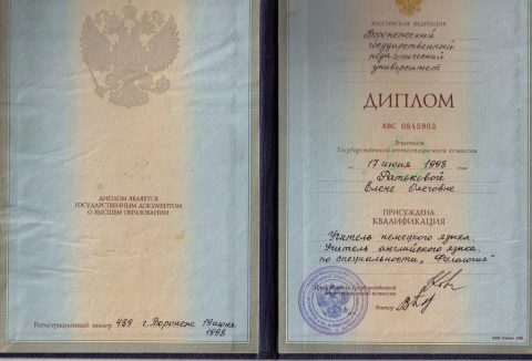 Документ преподавателя Константинова Елена Олеговна