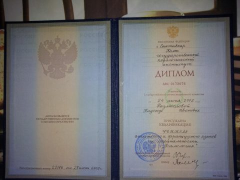 Документ преподавателя Размыслова Надежда Ивановна