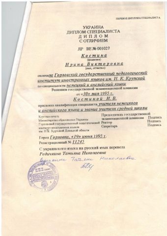 Документ преподавателя Носова (Костина) Ирина Викторовна