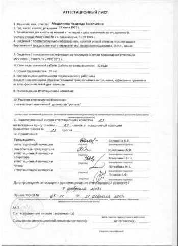 Документ преподавателя Мешалкина Надежда Васильевна