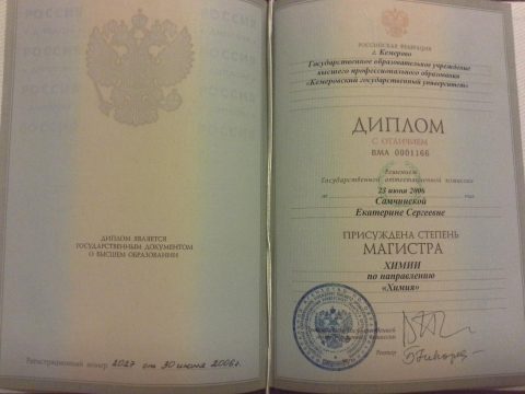Документ преподавателя Самчинская Екатерина Сергеевна