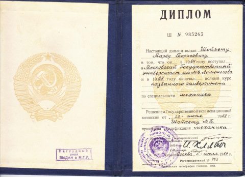 Документ преподавателя Шойхет Марк Борисович