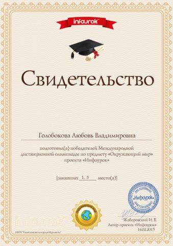 Документ преподавателя Голобокова Любовь Владимировна