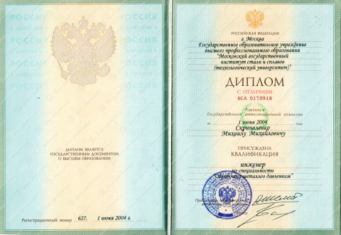 Документ преподавателя Скрипаленко Михаил Михайлович