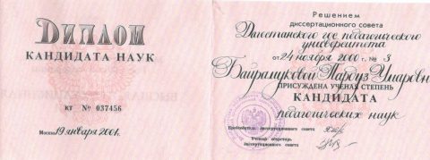 Документ преподавателя Байрамукова Пардуз Умаровна