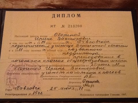 Документ преподавателя Алдохина Ирина Викторовна
