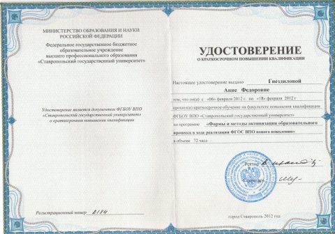 Документ преподавателя Гнездилова Анна Фёдоровна