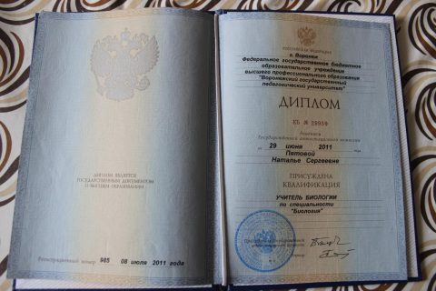 Документ преподавателя Пятова Наталья Сергеевна