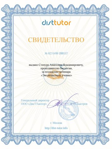 Документ преподавателя Степура Анатолий Владимирович