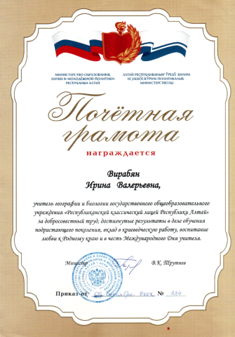 Документ преподавателя Вирабян Ирина Валерьевна